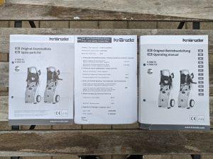 Bedienungsanleitung, Ersatzteilliste und Sicherheitsprüfung des Kränzle K 1050 TS Hochdruckreinigers