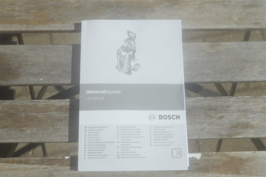 Bedienungsanleitung des Bosch Aquatak 130 Hochdruckreinigers