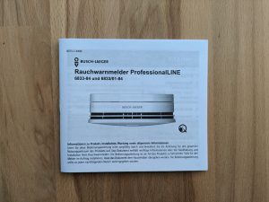 Bedienungsanleitung des Busch-Jaeger ProfessionalLine Rauchmelders