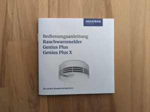 Bedienungsanleitung des Hekatron Genius Plus Rauchmelders