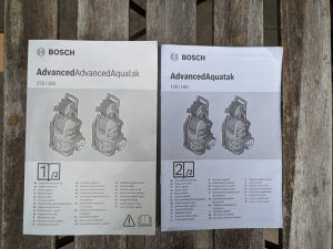 Bedienungsanleitungg des Bosch AdvancedAquatak 160 Hochdruckreinigers