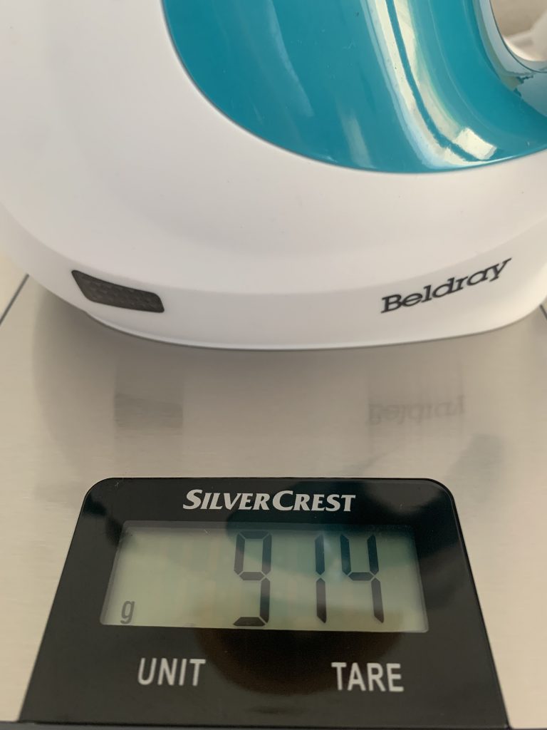 Beldray BEL0701TQN-VDE 10-in-1 Handdampfreiniger Gewicht ohne Wasser, Kabel und Zubehör