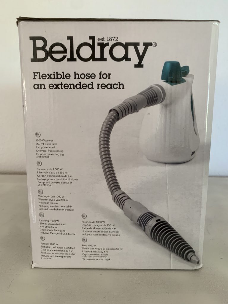 Beldray BEL0701TQN-VDE 10-in-1 Handdampfreiniger Verpackung von der Seite