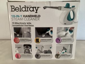 Beldray BEL0701TQN-VDE 10-in-1 Handdampfreiniger Verpackung von hinten