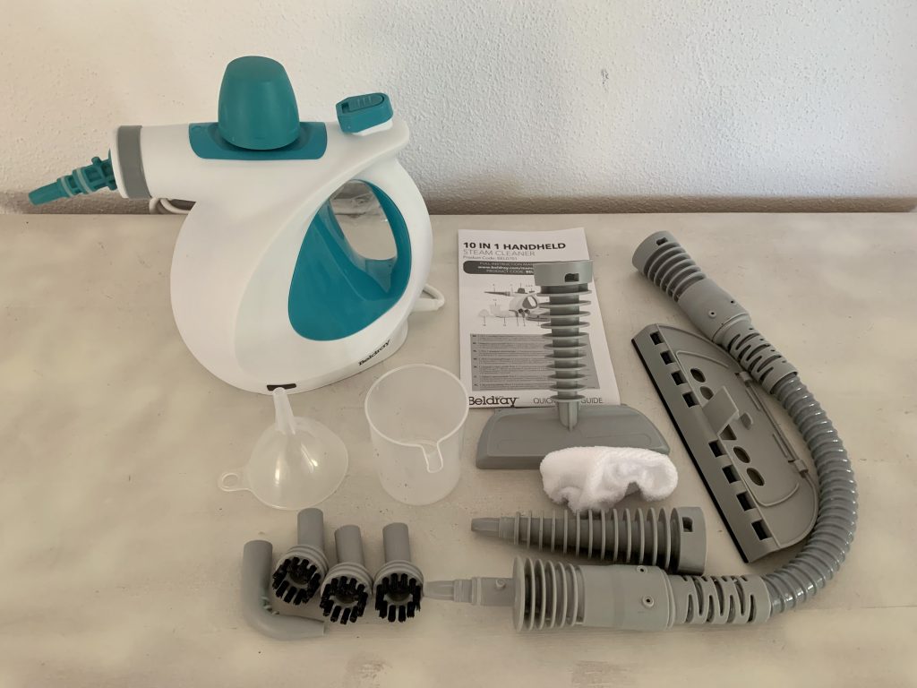 Beldray BEL0701TQN-VDE 10-in-1 Handdampfreiniger ausgepackt mit Zubehör