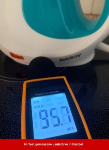 Beldray BEL0701TQN-VDE 10-in-1 Handdampfreiniger gemessene Lautstärke in Dezibel