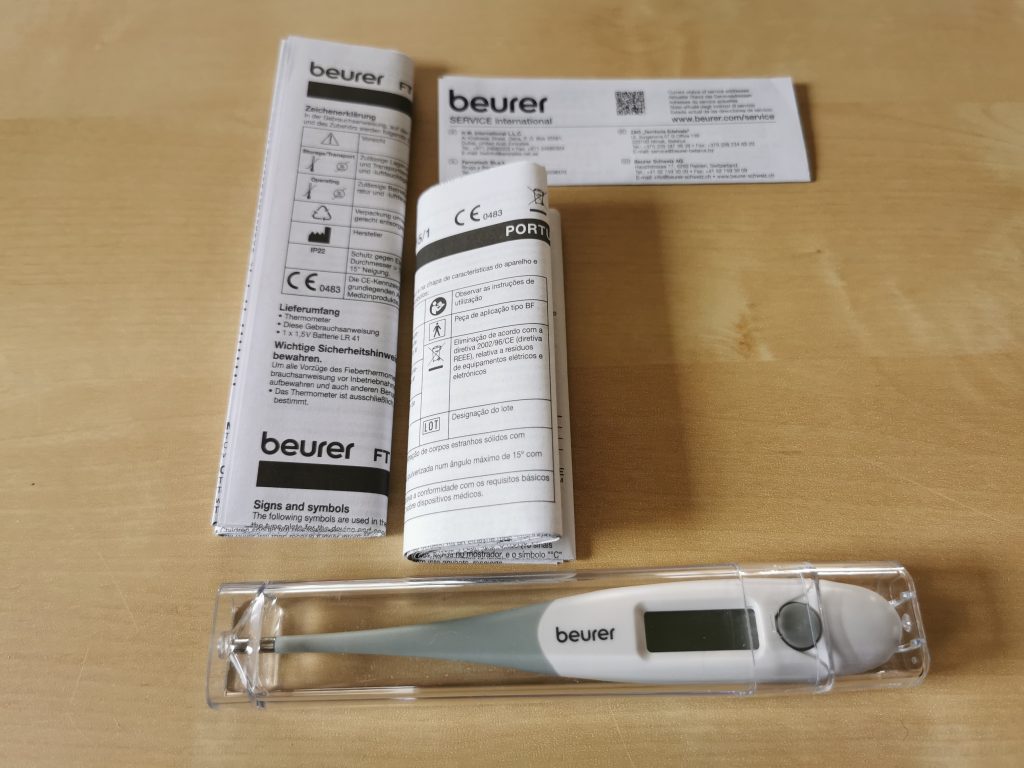 Beurer Medical Express FT 151 Fieberthermometer Lieferumfang