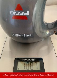 Bissell 2635J SteamShot Titanium Handdampfreiniger Gewicht