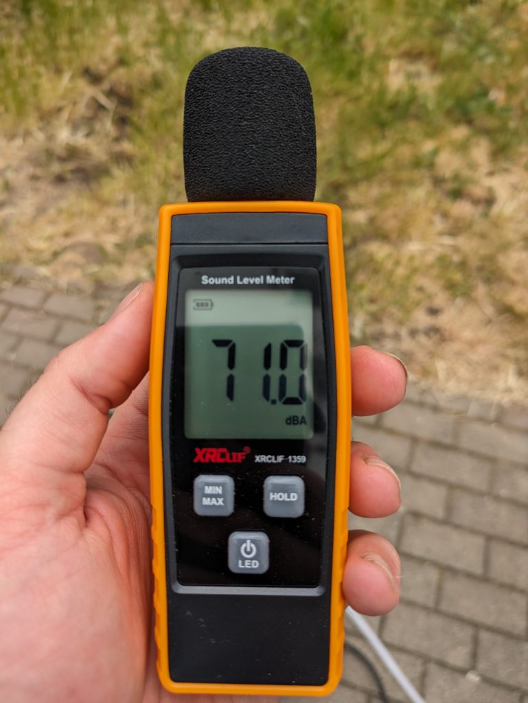 Bosch Aquatak 130 Hochdruckreiniger Dezibelmessung