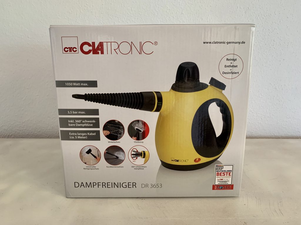Clatronic DR 3653 Handdampfreiniger Verpackung von vorne