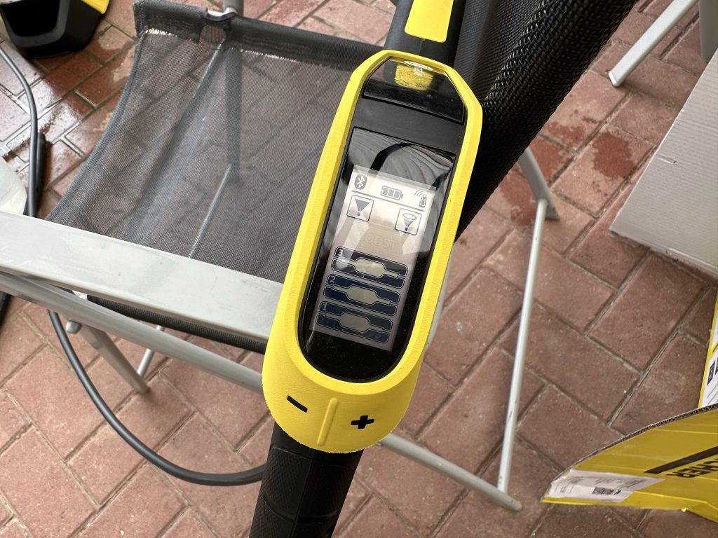 Displayanzeige des Kärcher K5 Hochdruckreinigers