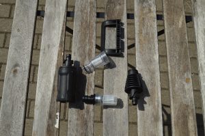 Düsen, Wasserfilter und Halterung des Gloria MultiJet 230V Hochdruckreinigers