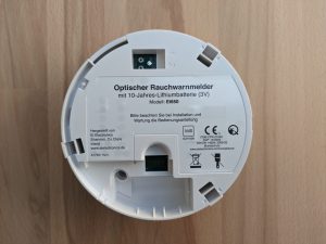 Ei Electronics Ei650 Rauchmelder von hinten