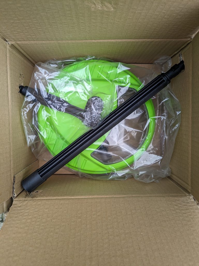 Eziclean® Hydroforce 165 Hochdruckreiniger Karton im inneren geöffnet