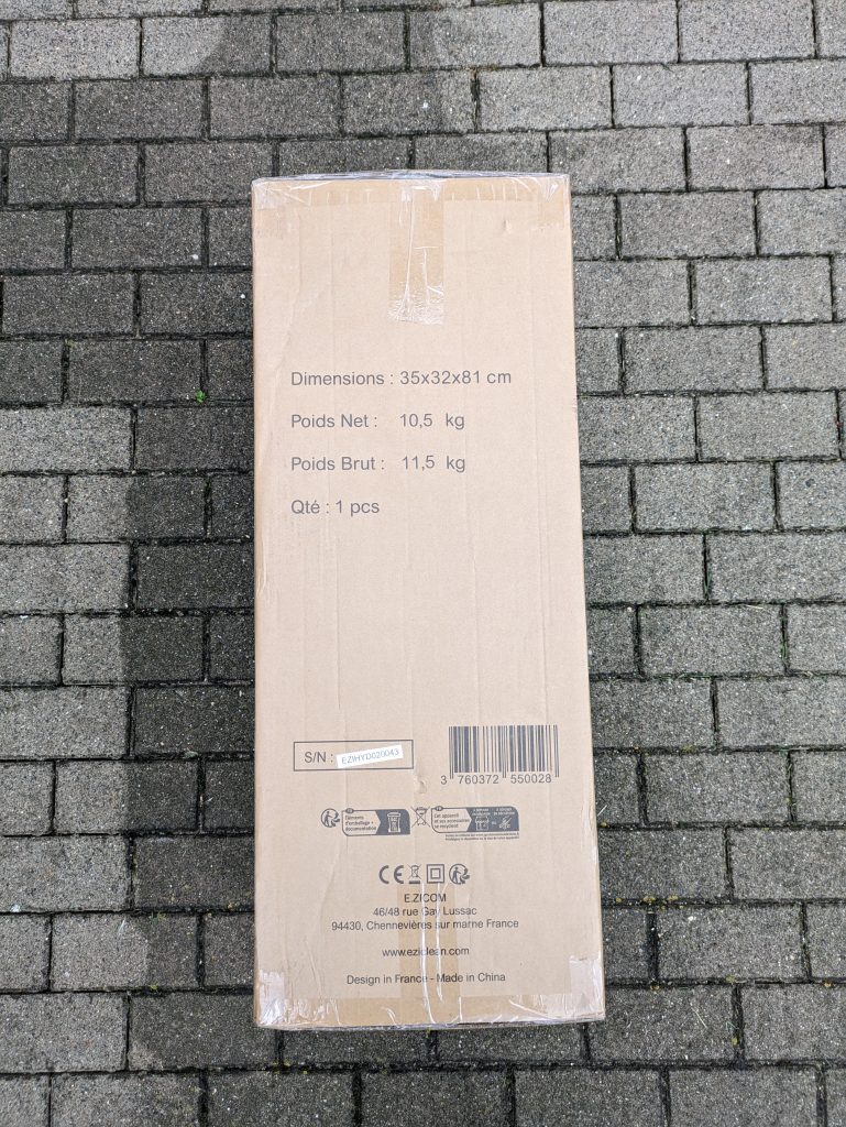 Eziclean® Hydroforce 165 Hochdruckreiniger Verpackung von links