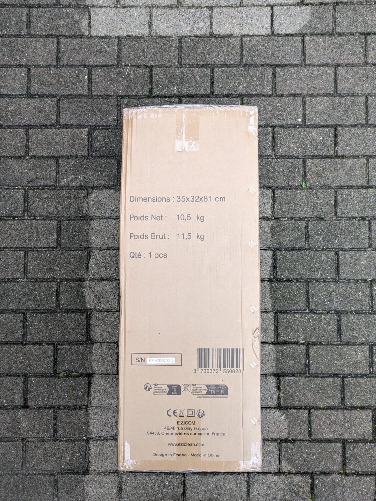 Eziclean® Hydroforce 165 Hochdruckreiniger Verpackung von rechts