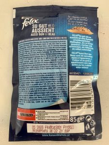 FELIX So gut wie es aussieht mit Huhn in Gelee Katzenfutter Verpackung von hinten