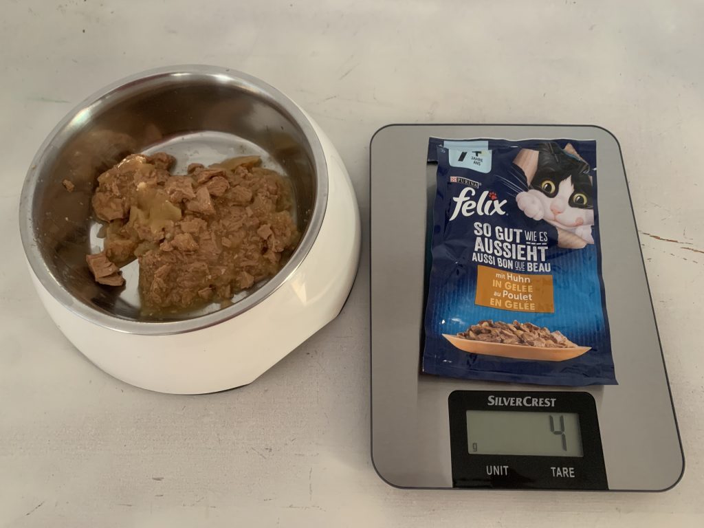 FELIX So gut wie es aussieht mit Huhn in Gelee Katzenfutter Gewicht Verpackung ohne Inhalt