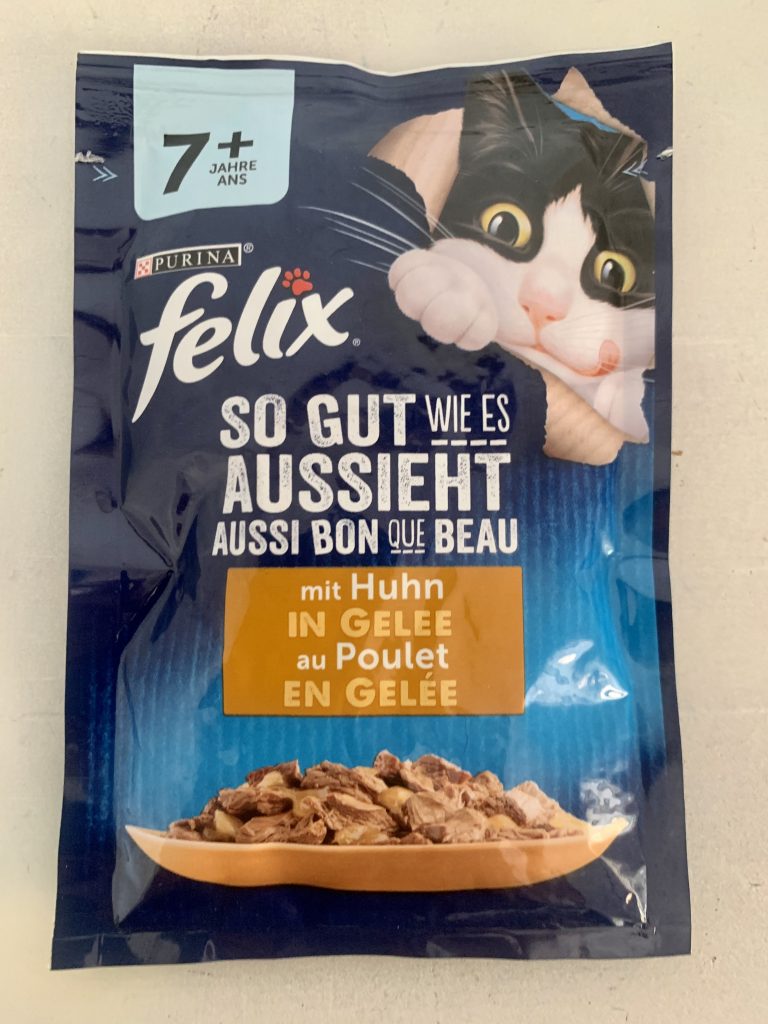 FELIX So gut wie es aussieht mit Huhn in Gelee Katzenfutter Verpackung von vorne