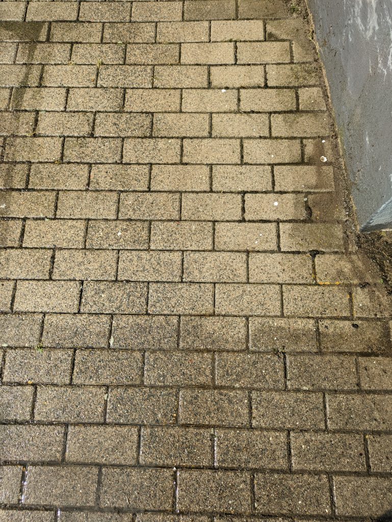 Nilfisk E 145.4-9 X-TRA PAD Hochdruckreiniger Terrassenreiniger nach der Reinigung feucht
