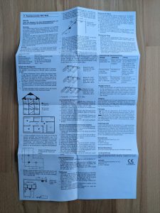 Geöffneter Faltzettel des Brennenstuhl RM C 9010 Rauchmelders