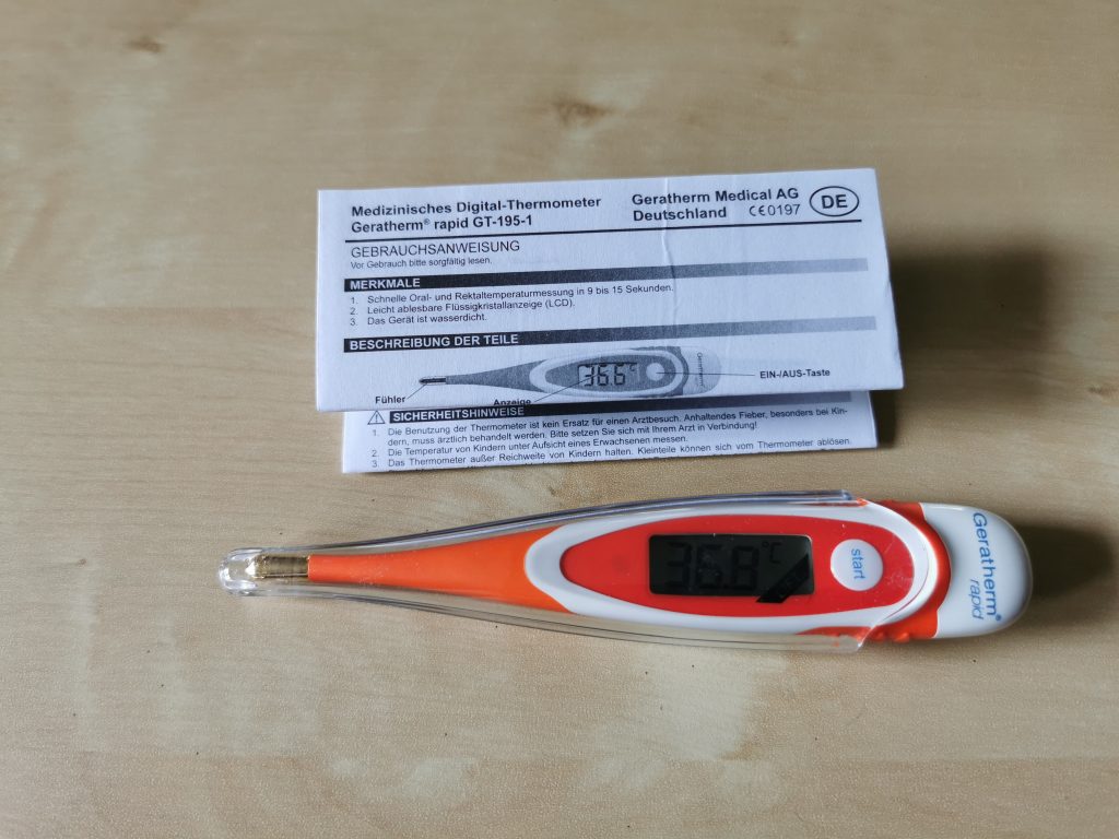 Geratherm rapid Fieberthermometer Lieferumfang