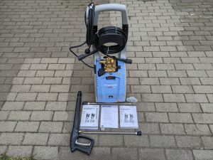 Gesamter Lieferumfang des Kränzle K 1050 TS Hochdruckreinigers