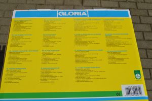 Gloria MultiJet 230V Hochdruckreiniger Verpackung Rückseite