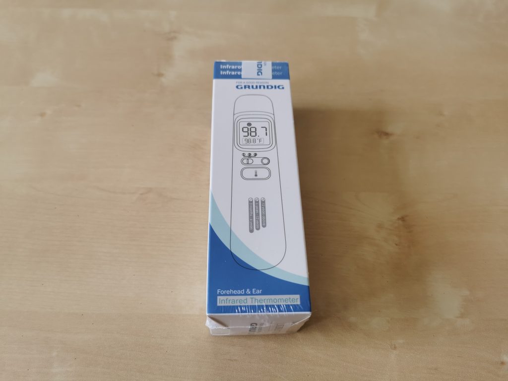 Grundig Infrarot 20021 Fieberthermometer Verpackung Rückseite