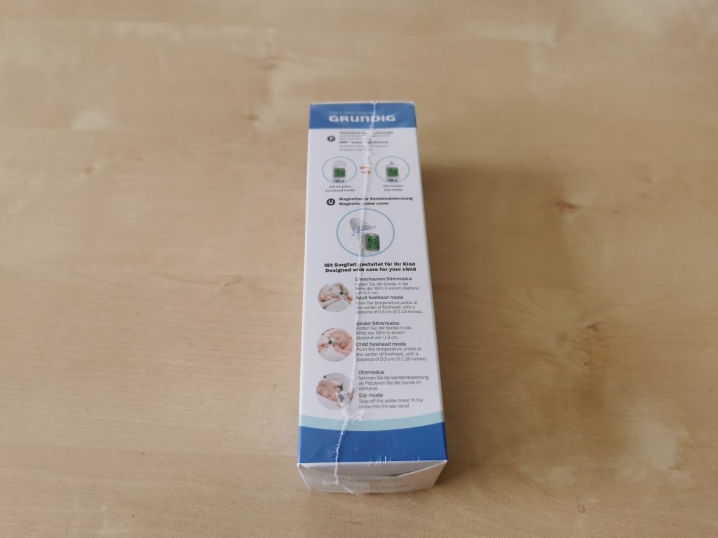 Grundig Infrarot 20021 Fieberthermometer Verpackung Seite 2