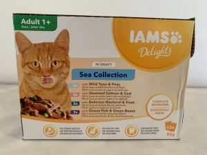IAMS Delights Sea Collection Katzenfutter Karton von vorne