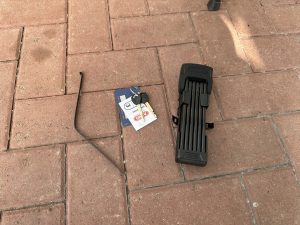 Fahrradschloss mit einzelnen Zubehörteilen