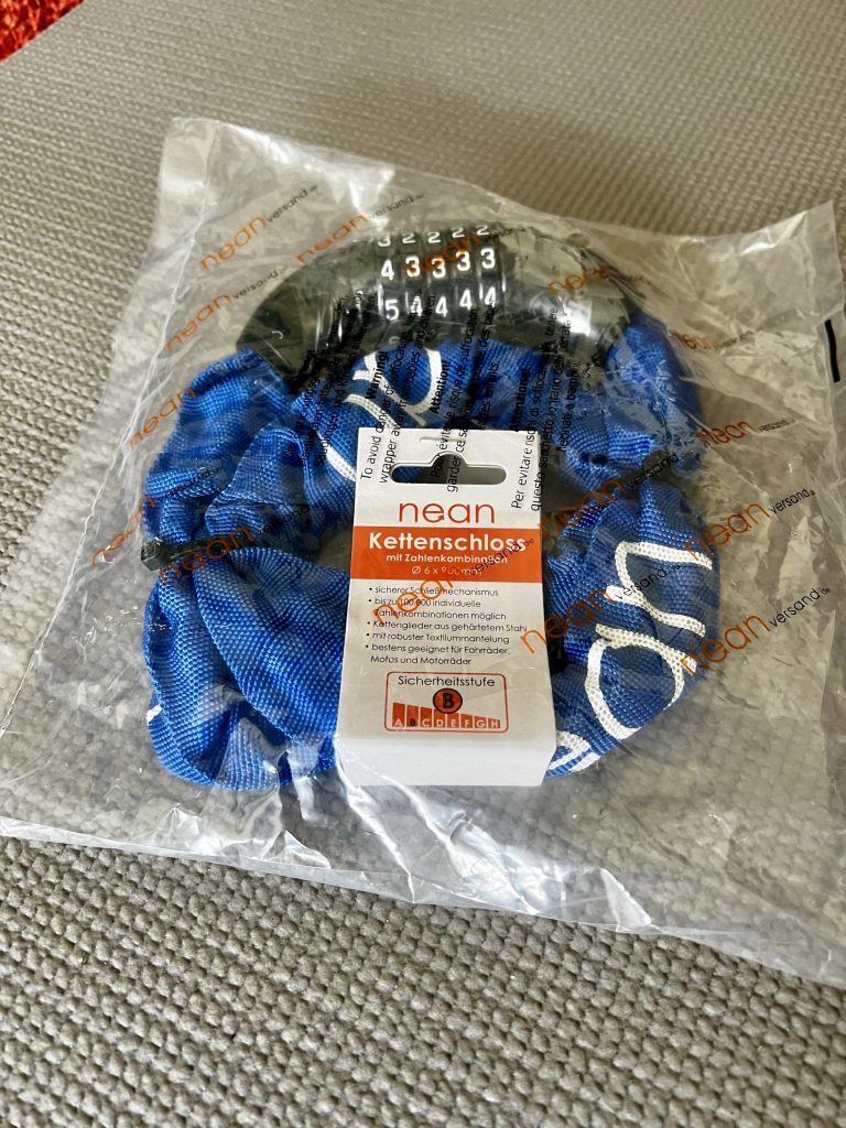 Fahrradschloss in Originalverpackung