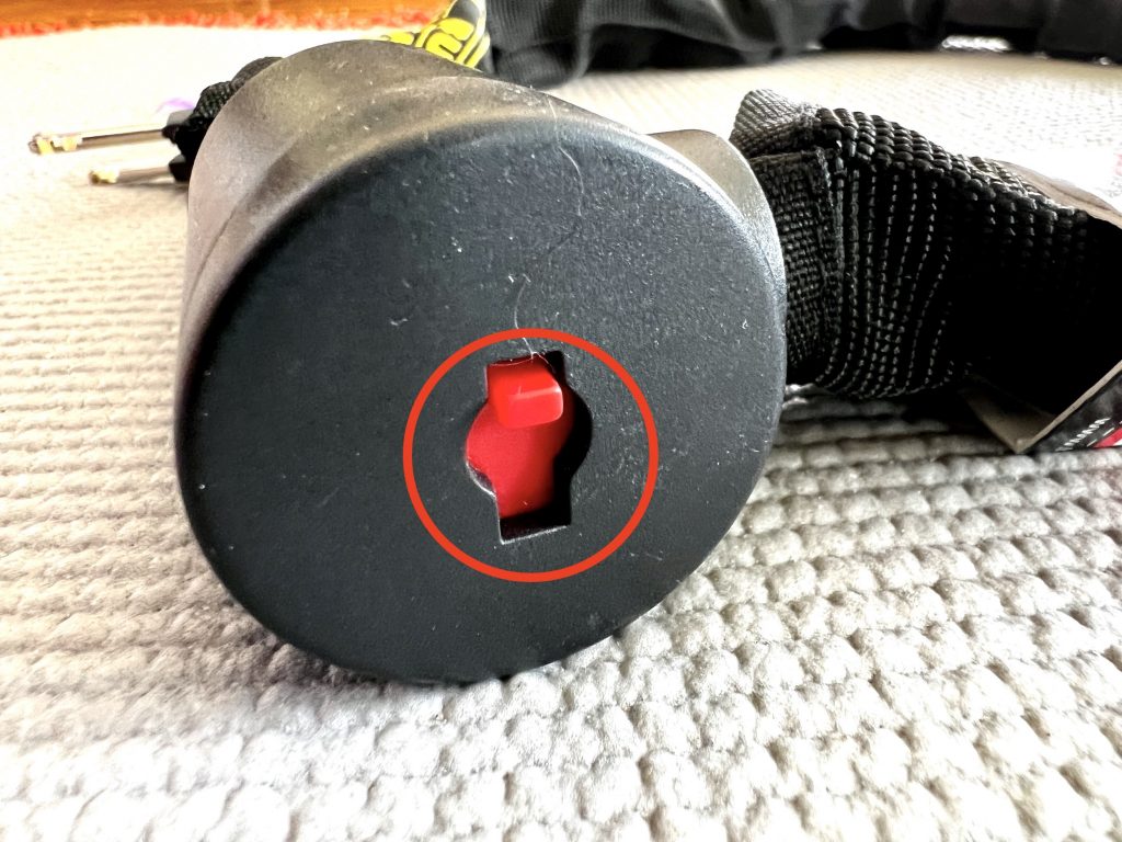 Geschlossener Schlosszylinder aus der Nähe