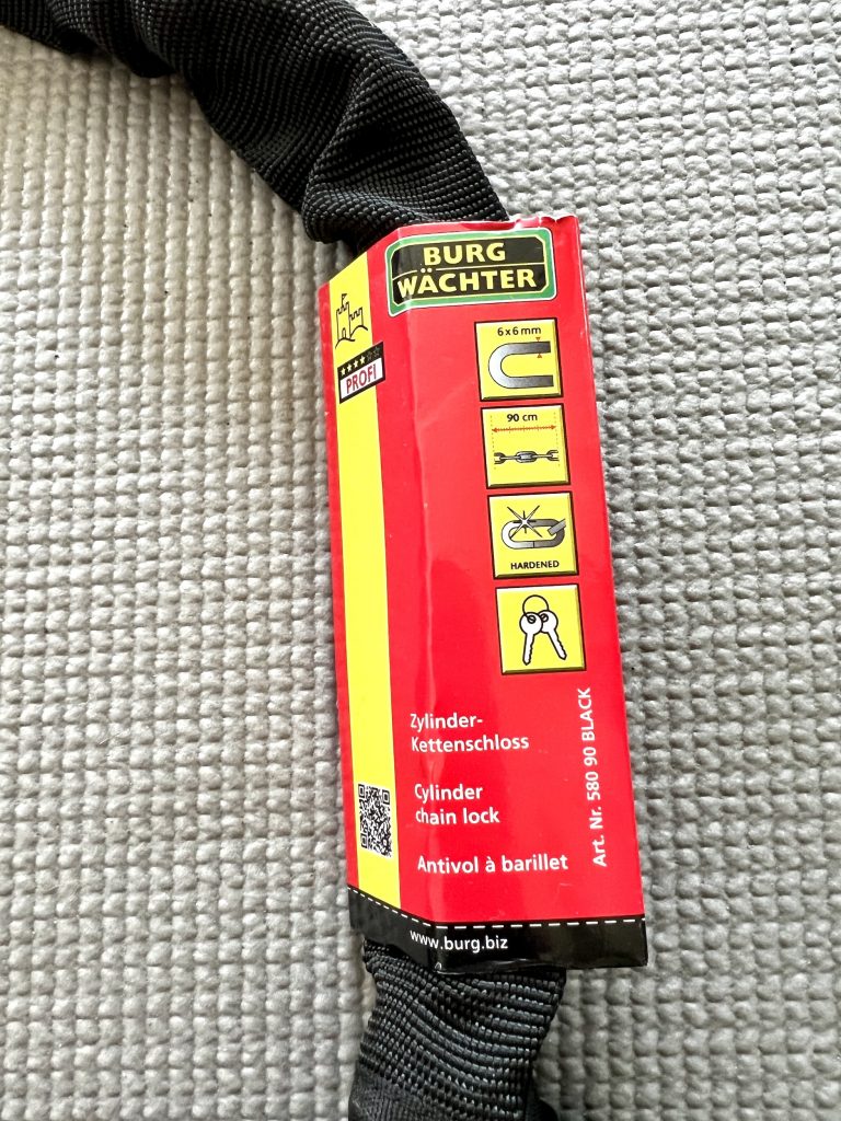 Fahrradschloss in Originalverpackung