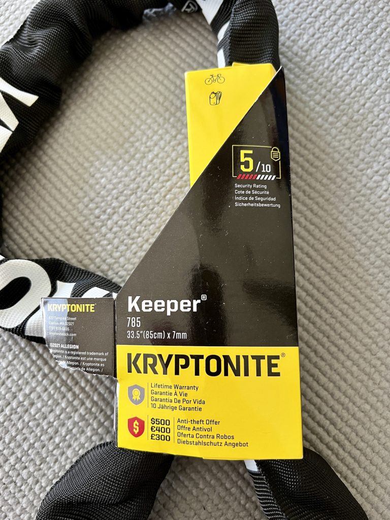 Fahrradschloss in Originalverpackung mit Lieferumfang