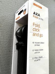 Fahrradschloss in Originalverpackung (von der Seite)