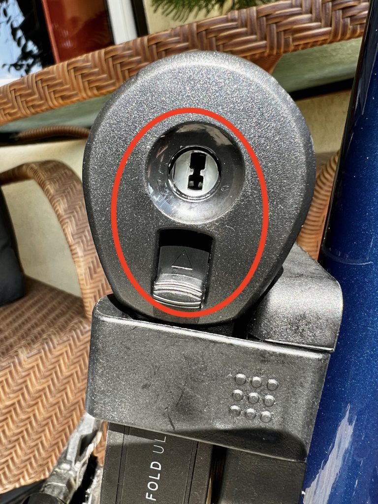 Offener Schlosszylinder aus der Nähe