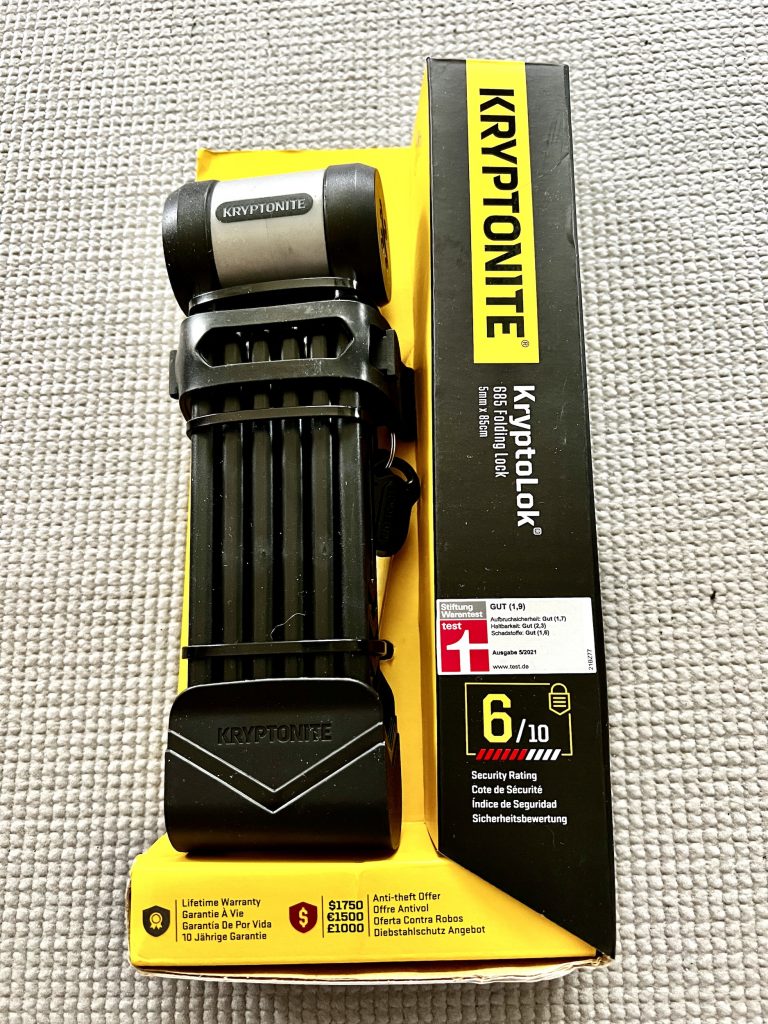 Kryptonite Kryptolok 685 Foldable Fahrradschloss in Originalverpackung mit Lieferumfang
