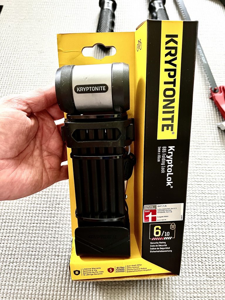 Fahrradschloss in Originalverpackung mit Lieferumfang