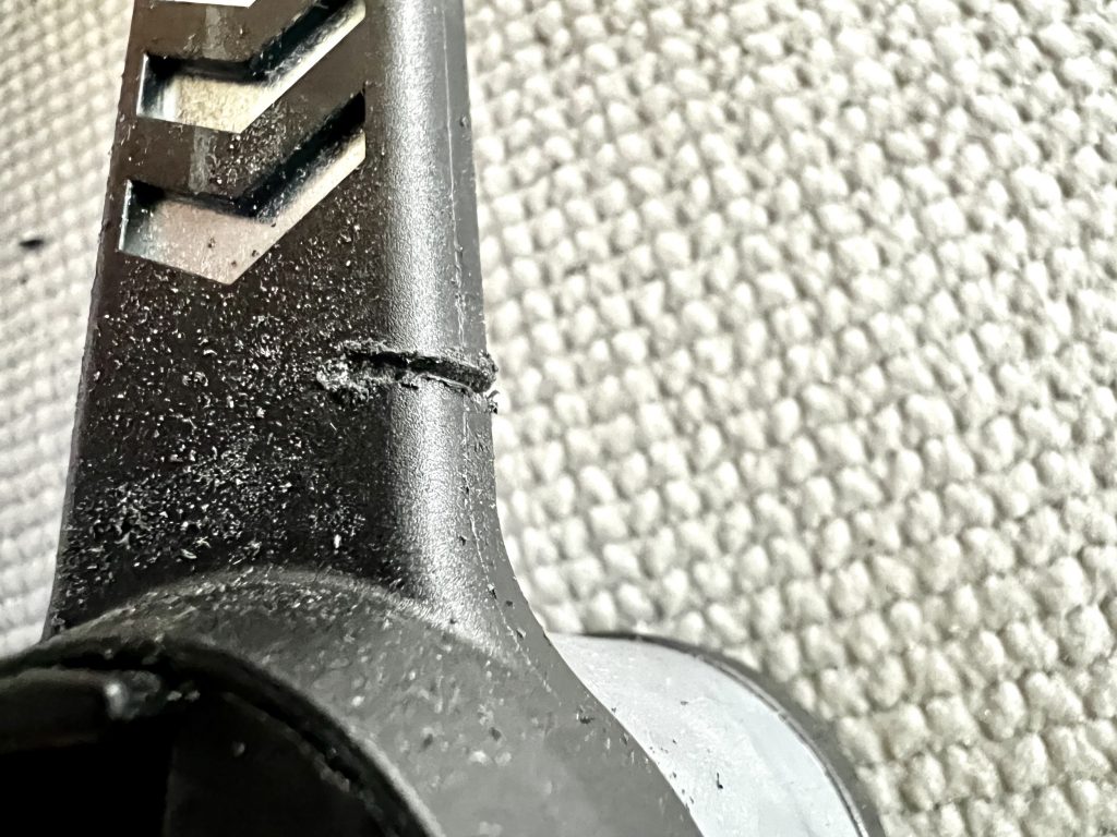 Schlossstab nach dem Sägetest