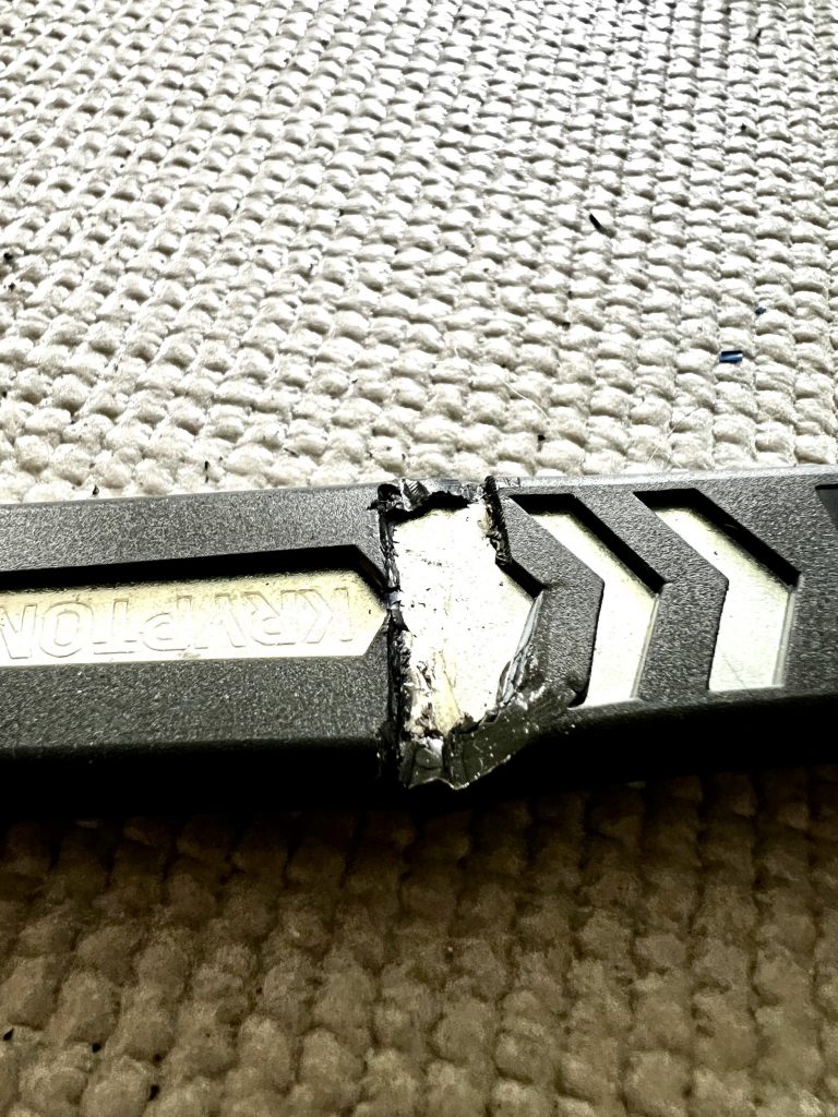 Schlossstab nach dem Bolzenschneider-Test