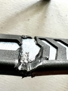 Schlossstab nach dem Bolzenschneider-Test