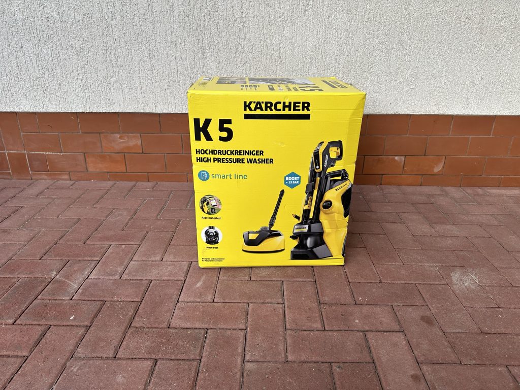 Kärcher K5 Hochdruckreiniger Verpackung von vorne