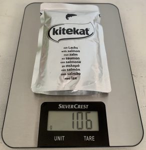 Kitekat Bunte Vierfalt in Sauce Katzenfutter Sorte Lachs Gewicht Beutel mit Inhalt