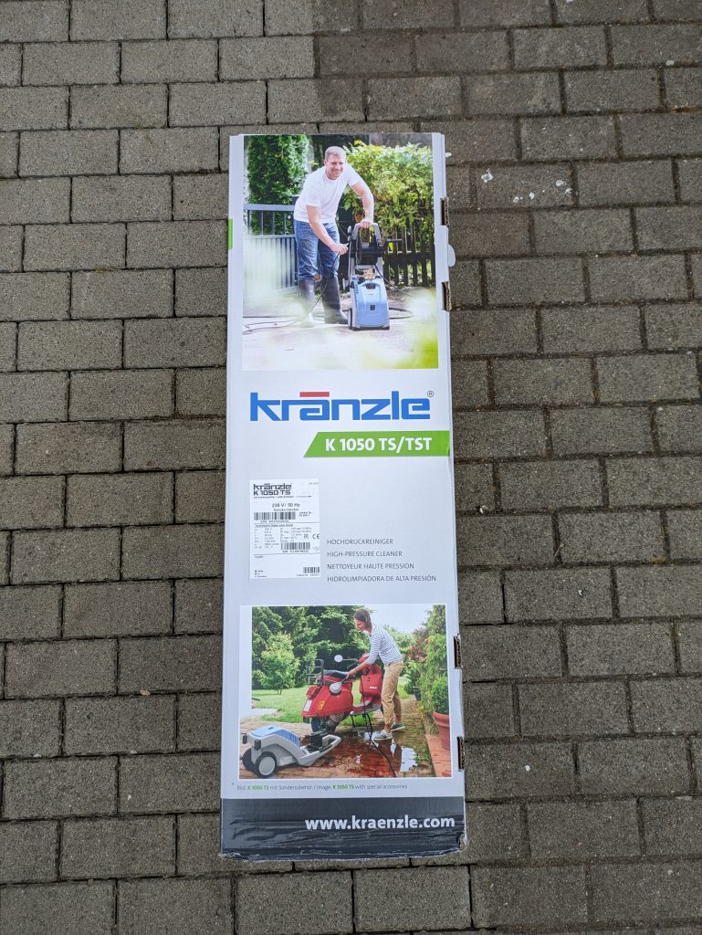 Kränzle K 1050 TS Hochdruckreiniger Verpackung von der rechten Seite