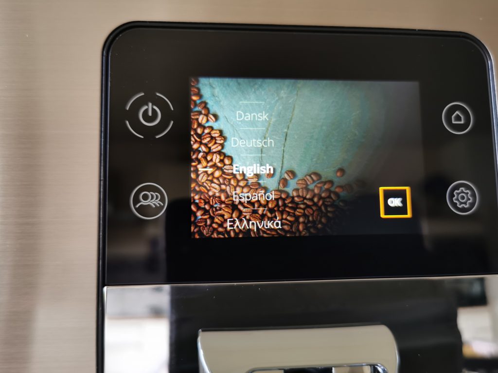 Krups Intuition Experience Plus Kaffeevollautomat Display Sprache