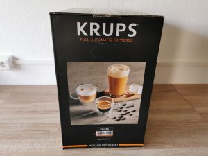 Krups Intuition Experience Plus Kaffeevollautomat Verpackung seitlich