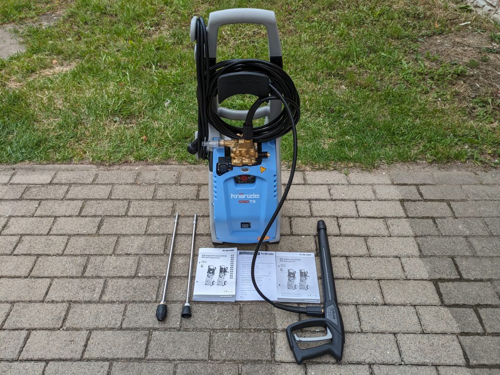 Lieferumfang des Kränzle K 1050 TS Hochdruckreinigers Produktbild