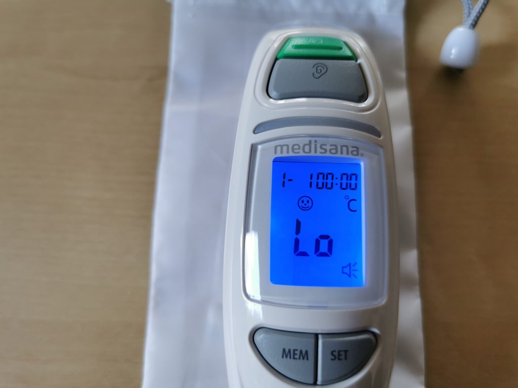 Medisana TM750 Fieberthermometer Display beleuchtet